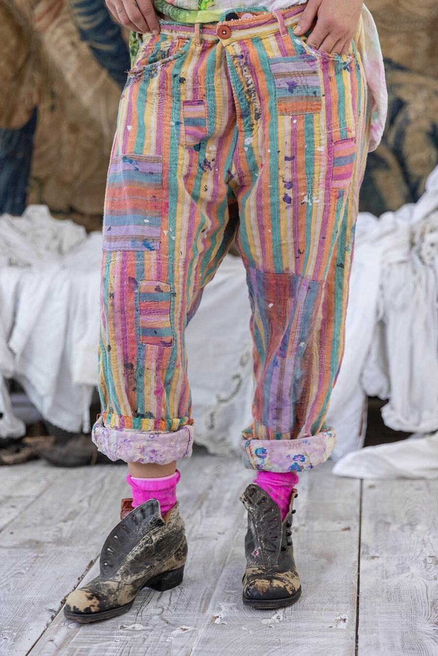 Magnolia Pearl Striped Miner Pants one size